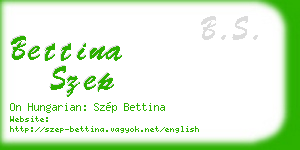 bettina szep business card
