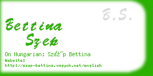 bettina szep business card